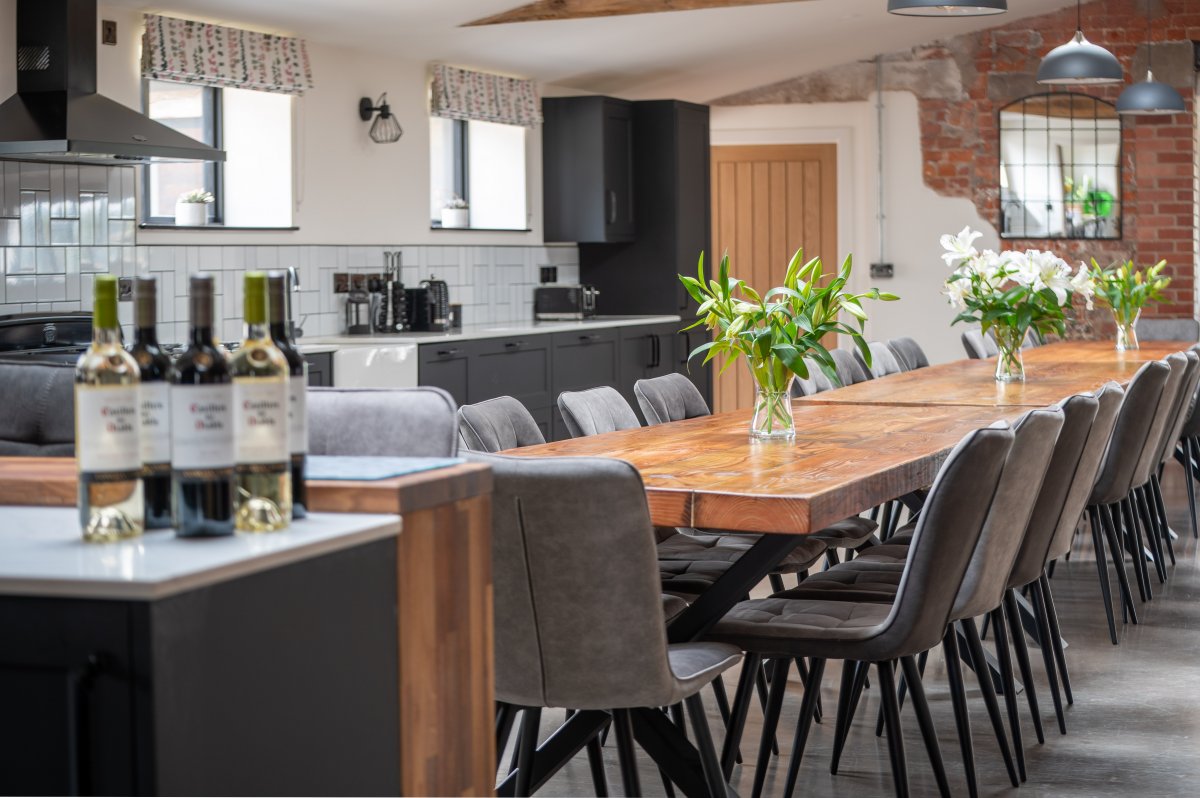 Old Cider Press Barn - dining area perfect for special occasions as well as for a corporate meeting
